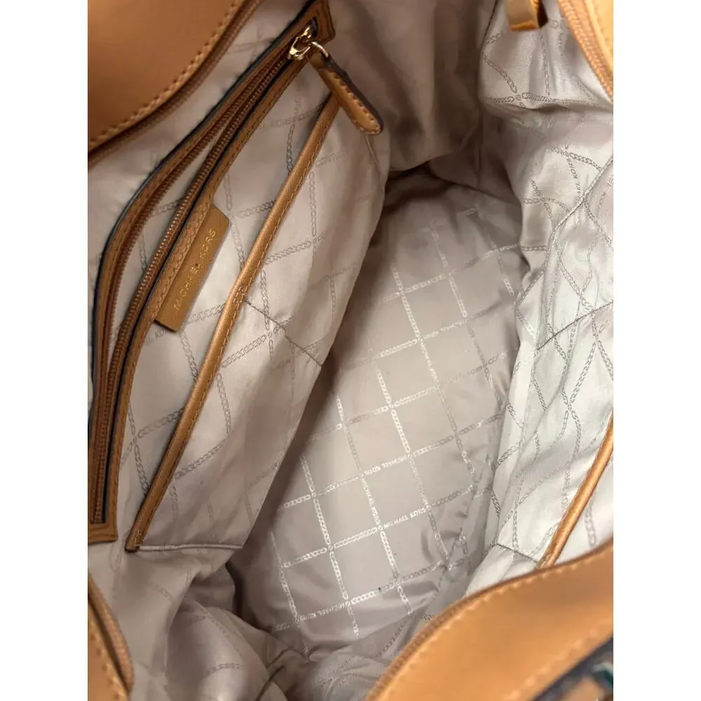 Michael Kors Brown Logo Print Medium Tote Purse #80172